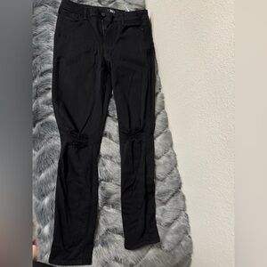 Women's Black Distressed Jeans